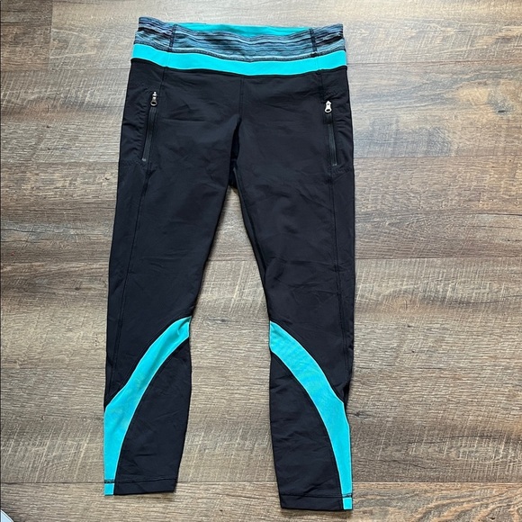 lululemon athletica Pants - Lululemon Athletica Teal and Black Leggings